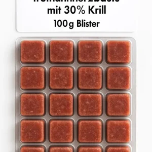 Preisreduziert Diskusfood mit 30% Krill, 100g Blister auf Truthahnherzbasis